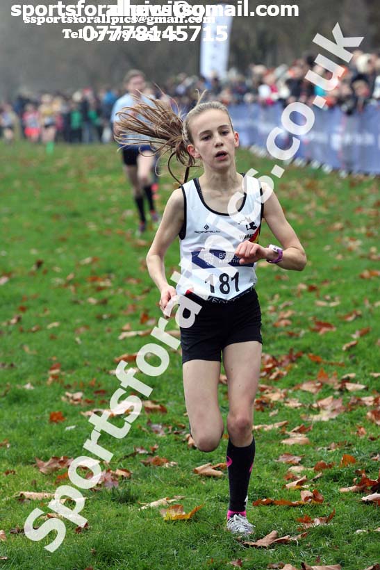 Girls under-13s British Athletics Liverpool Cross Challenge, Sefton Park, Liverpool. Photo:  David T. Hewitson/Sports for All Pics